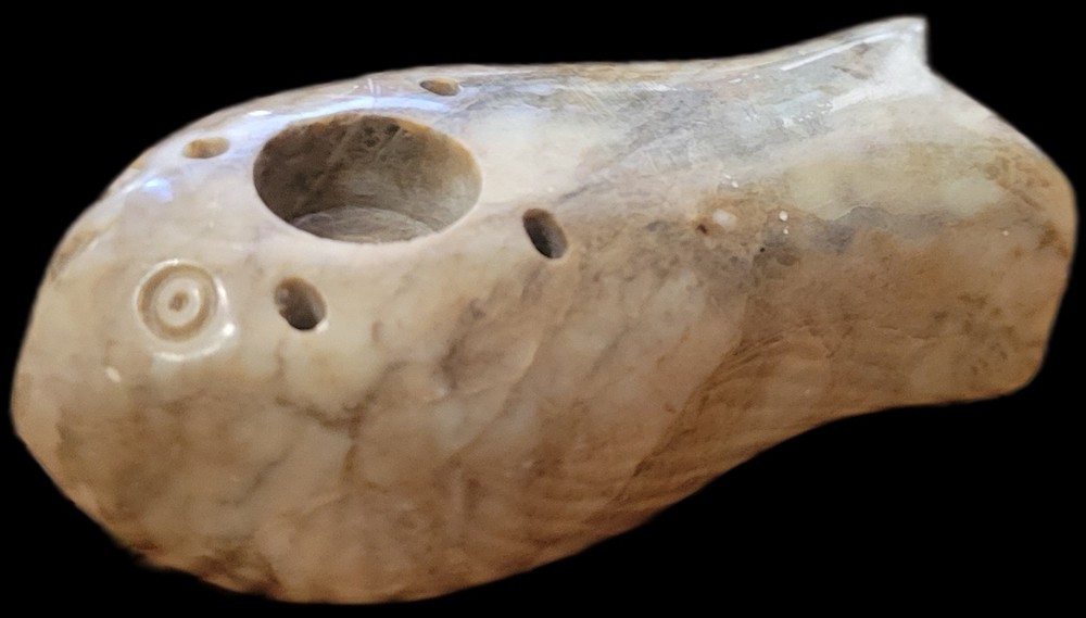 Vintage Carved Marble Stone Basic Fish Incense Burner