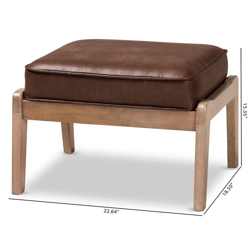 Ottomans, Dark Brown/Antique Oak