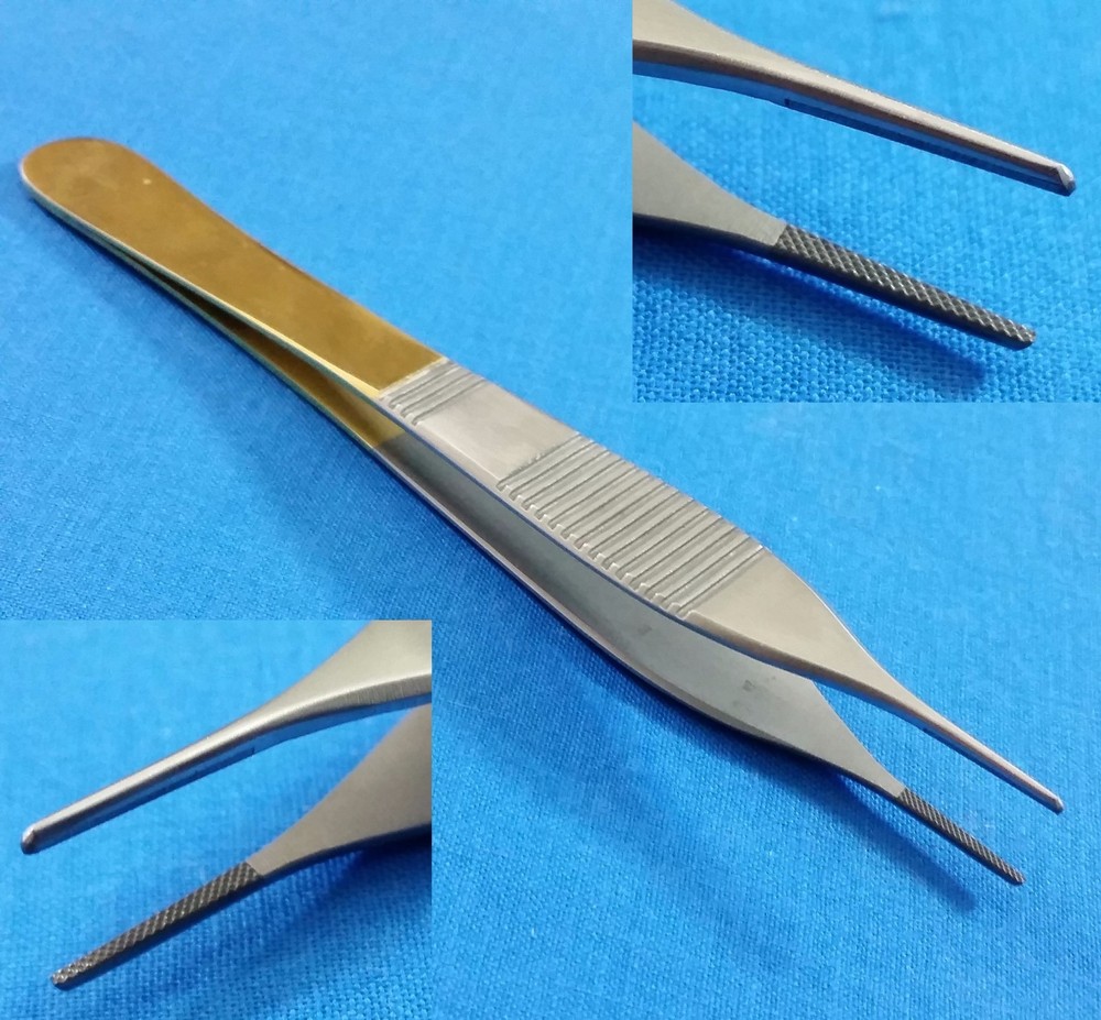 T/C ADSON DRESSING MICRO SURGERY FORCEPS 4.75" SERRATed TUNGSTEN CARBIDE INSERTS