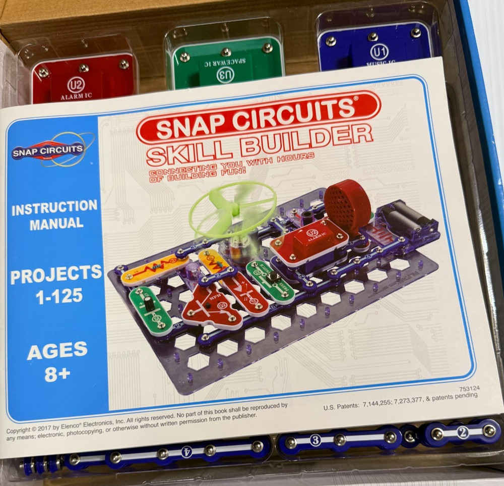 Snap Circuit Skill Builder Science & Electronic Projects Kit SB-125 Complete NOB
