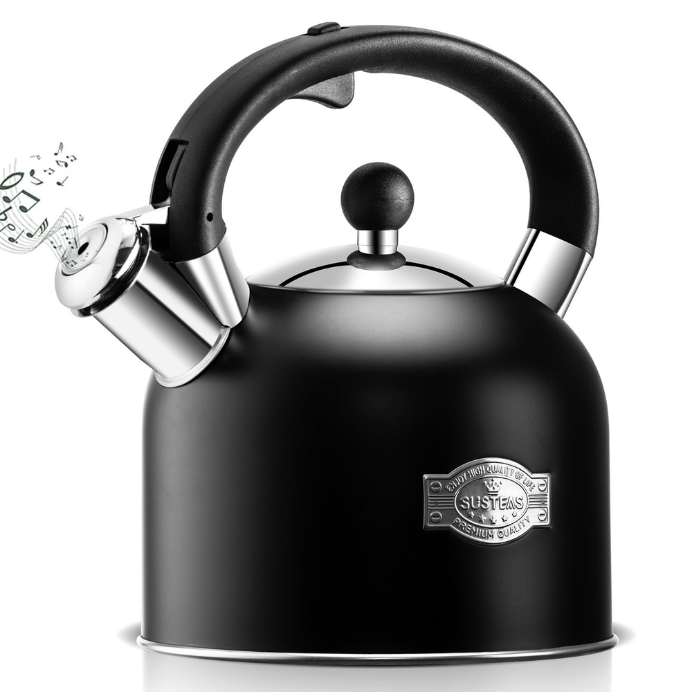 Tea Kettle - 3.17QT Whistling Kettle with Ergonomic Handle - Premium Stainles...