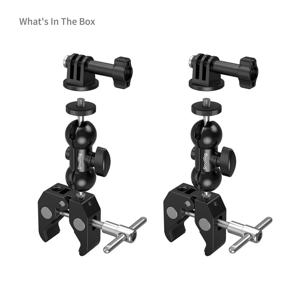 SmallRig Crab-Shaped Super Clamp with Magic Arm, 2-Pack