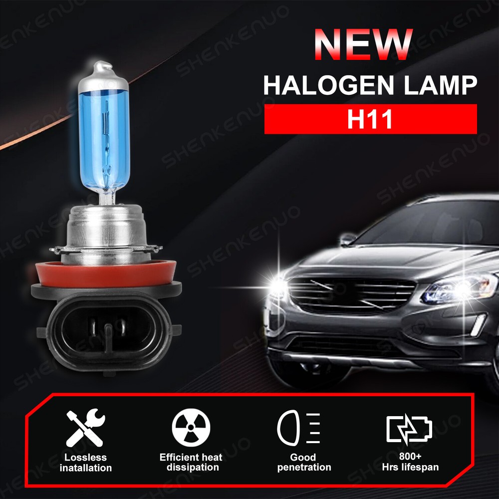 H11 White Low Beam Headlight LED Light Bulbs For 2009-2013