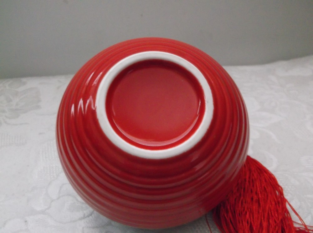 Hand Painted Ceramic Tea Caddy Urn Jar