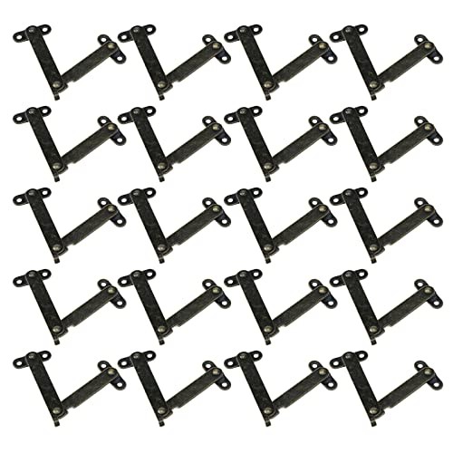 20Pcs Rotatable Folding Lid Support Hinge, Antique Bronze Stay 2.4" / 61mm