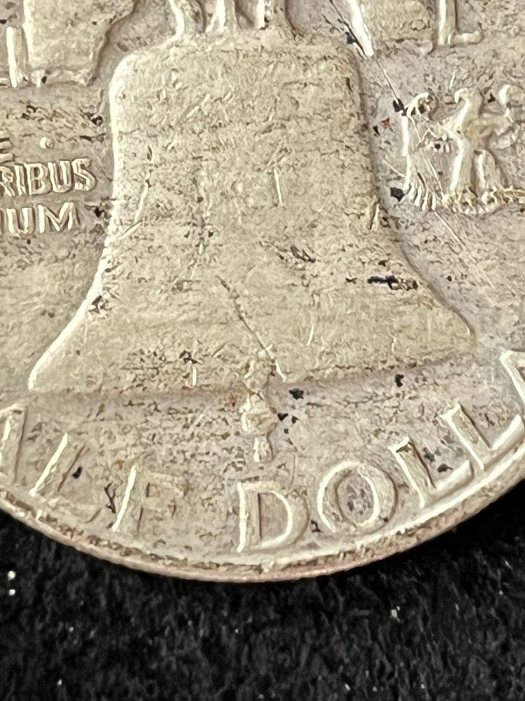 1958 Denver Franklin Half Dollar 90% Silver Circulated