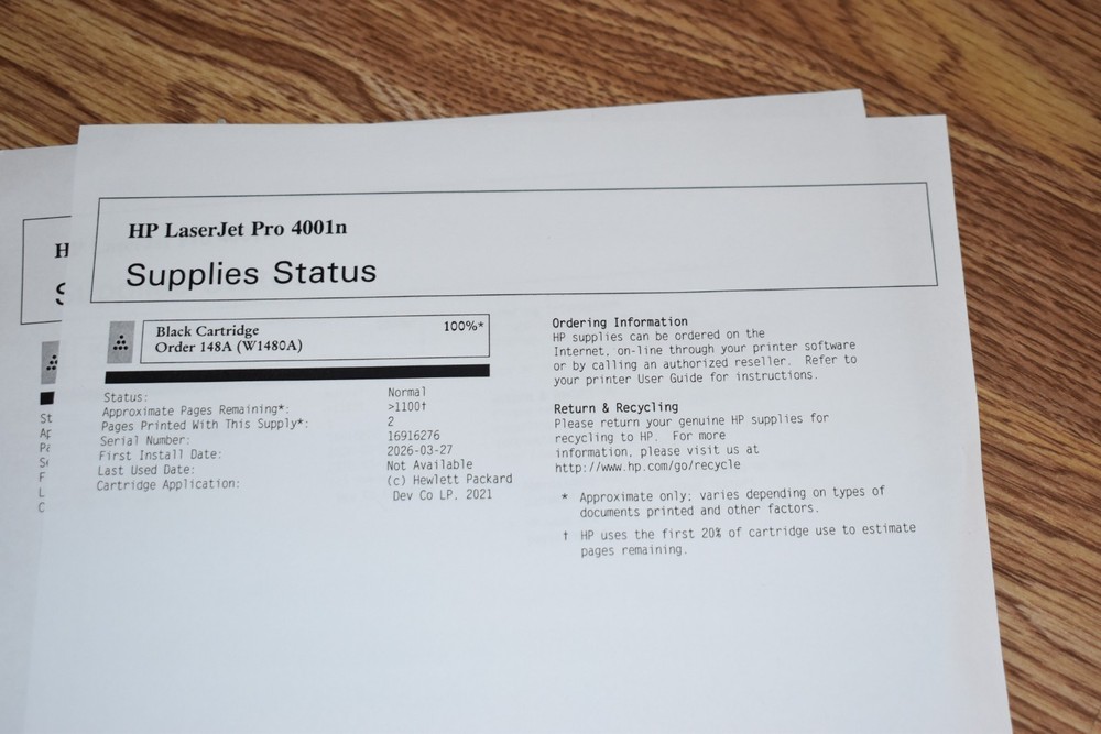 HP Printer LaserJet Pro 4001n Monochrome Network - White