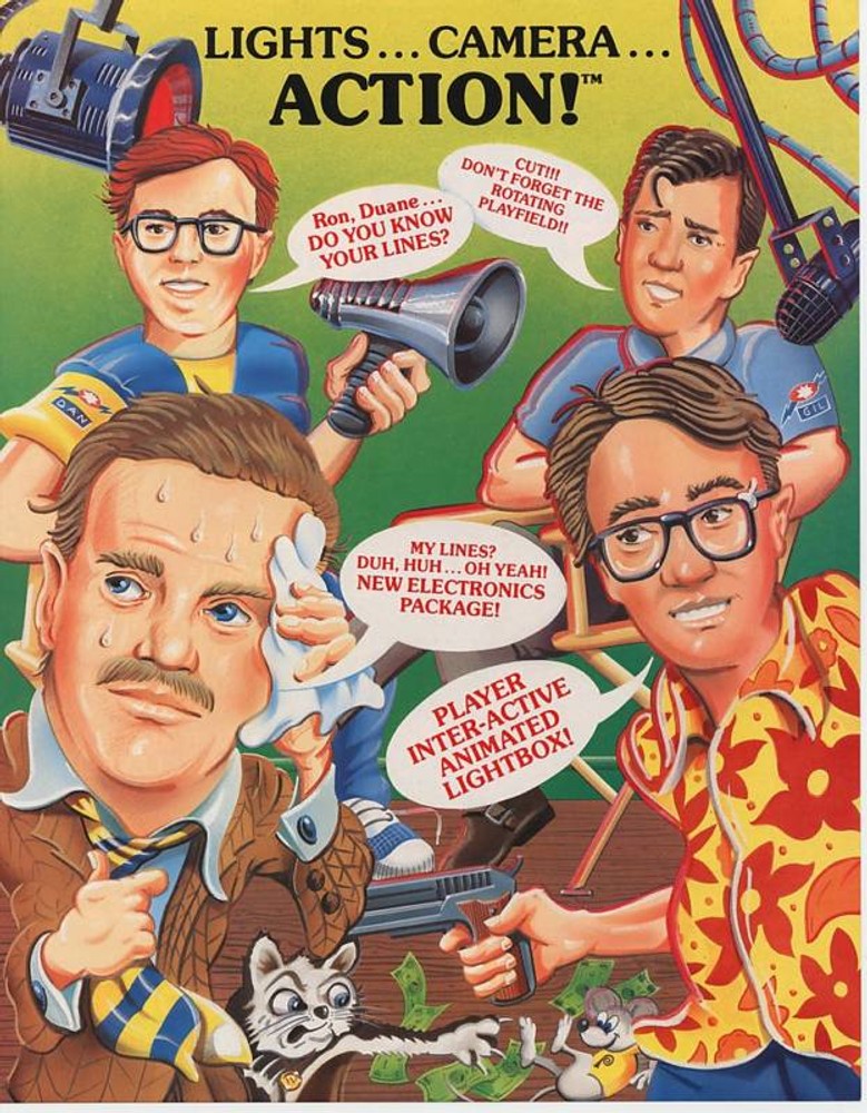 1989 GOTTLIEB LIGHTS CAMERA ACTION PINBALL FLYER