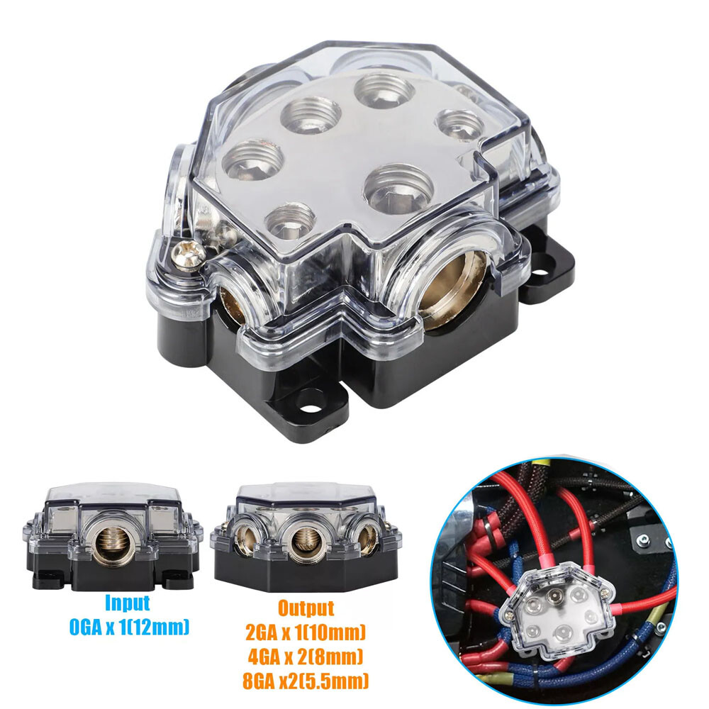Comprehensive Wiring Solution Car Audio Power Distribution Block 1 In 5 Out