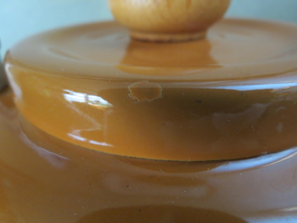 Vintage Gold/Light Brown Enameled Teapot