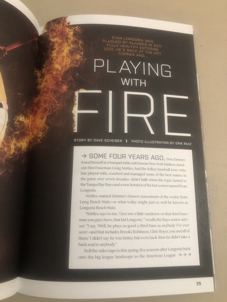Tampa Bay Rays ⚾️ Inside Pitch Program April/May 2012 ⚾️ Evan Longoria