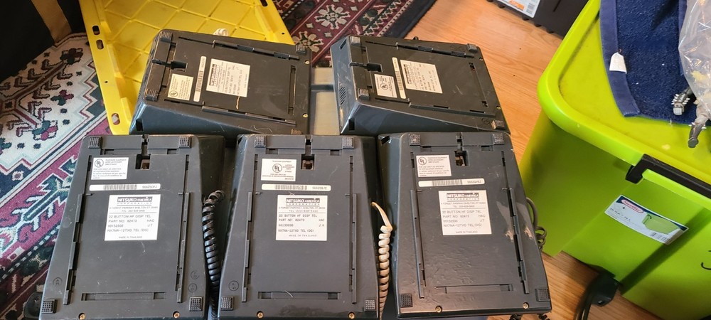 5 Nitsuko 22 Button HF Display Telephone Model 82473 Untested