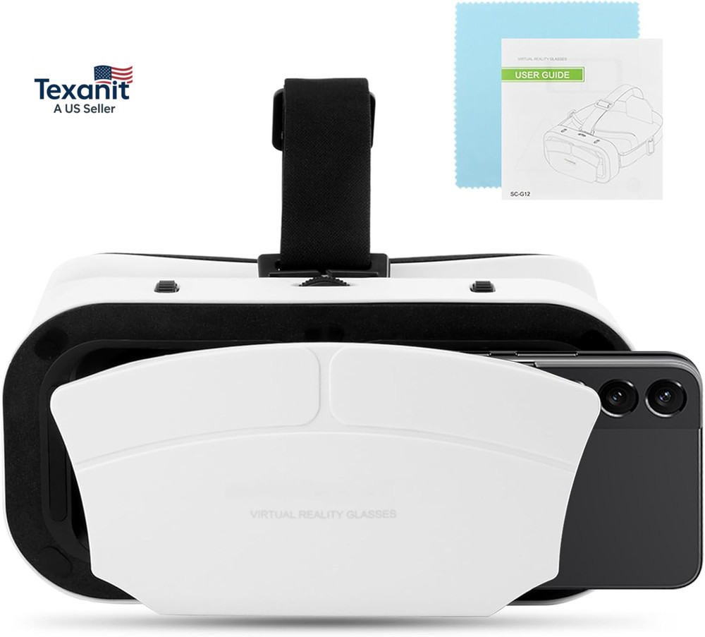 Virtual Reality Goggles, 3D VR Glasses Adjustable VR Virtual Reality Headset wit