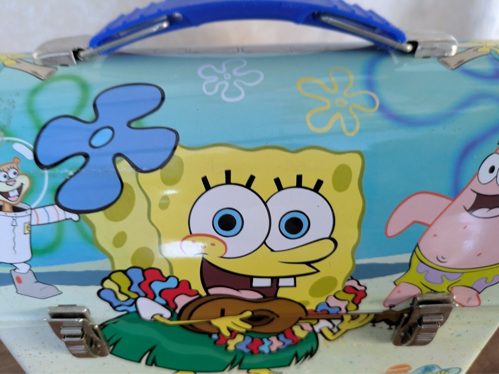 SPONGEBOB & Friends Small Tin Domed Lunch Box 2002