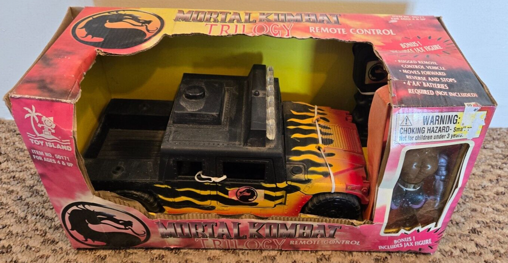 1998 Mortal Kombat Remote Control Jeep With Jax Figure