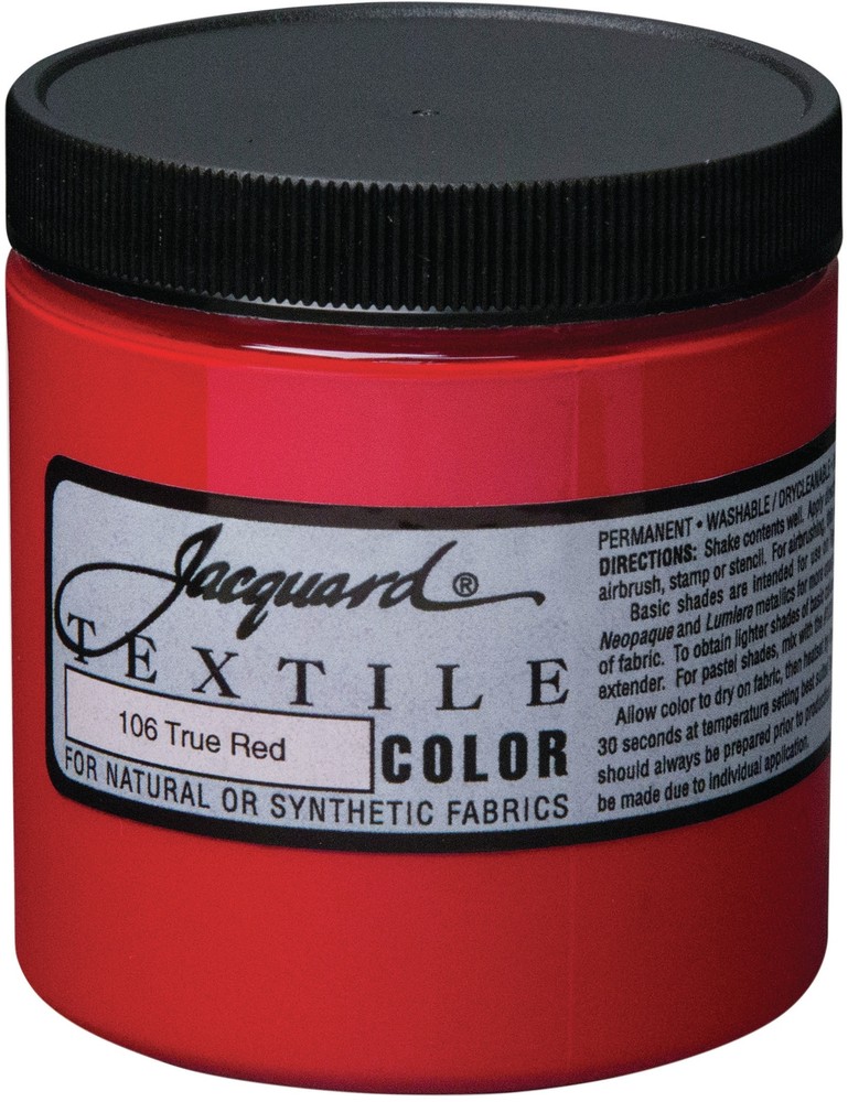 Jacquard Textile Color Fabric Paint 8oz-True Red