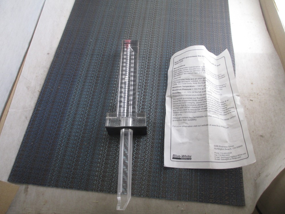Blue-White F-30800P Flow Meter NEW!