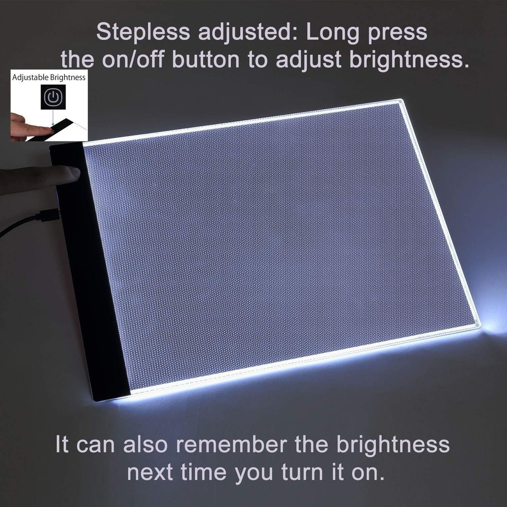 Dimmable A5 Portable LED Tracing Light Box with USB Cable for Drawing