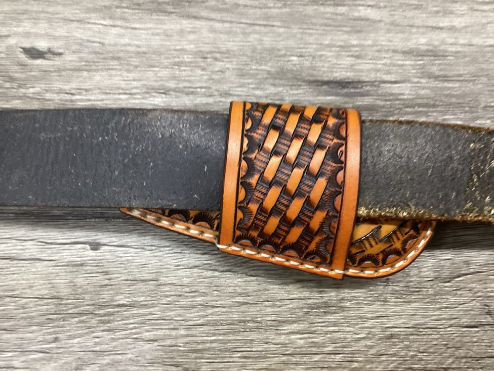 Leather Folding Knife Sheath Horizontal Buck 112 Size (Sheath Only)