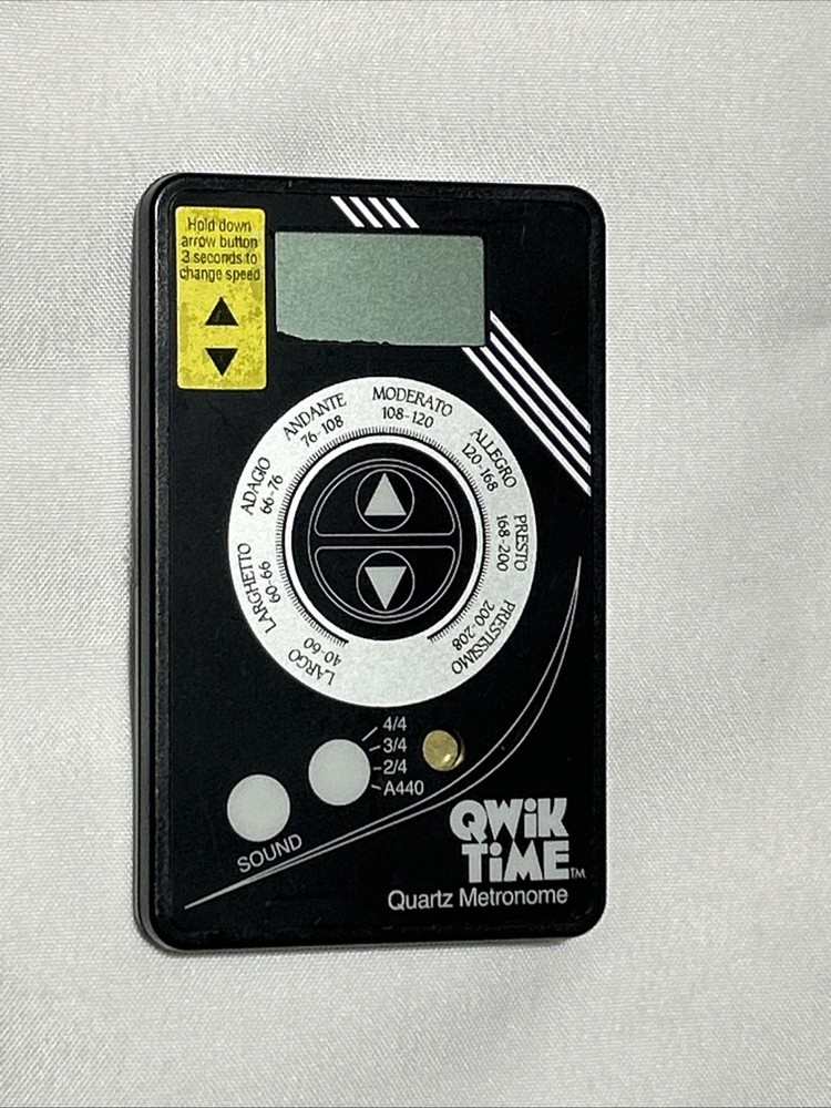 Qwik Time Electronic Quartz Metronome 1997 with Battery