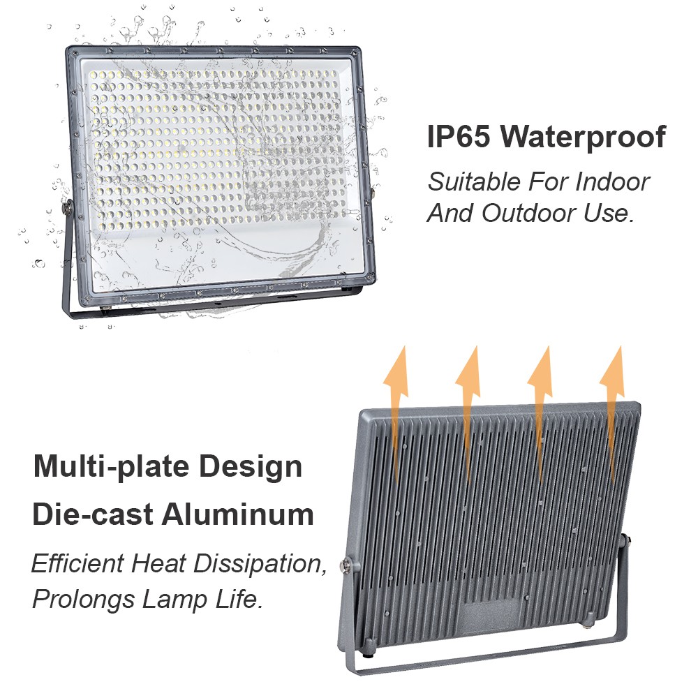 2Pack 400W Exterior Security Light with Plug Garden Yard Exterior Security Light