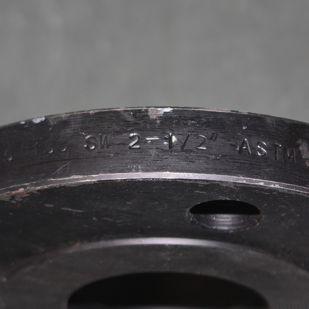 (2) Socket Socket Weld Flanges FLCS1RFSW212, 2-1/2" Pipe, Class 150, Black Steel