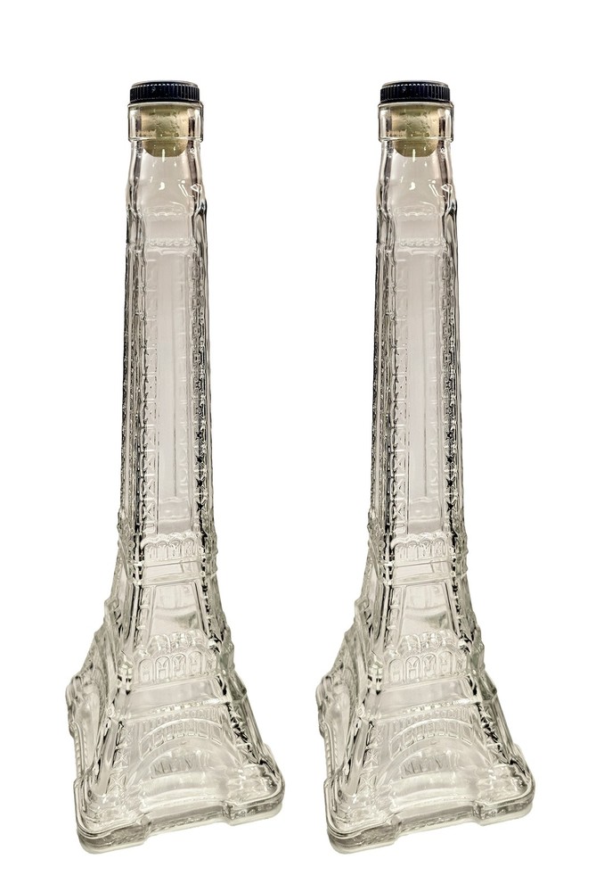 Home Brew Ohio Eiffel Tower Flint Liquor Bottle 500ml with 19mm T-Cork Set of 2