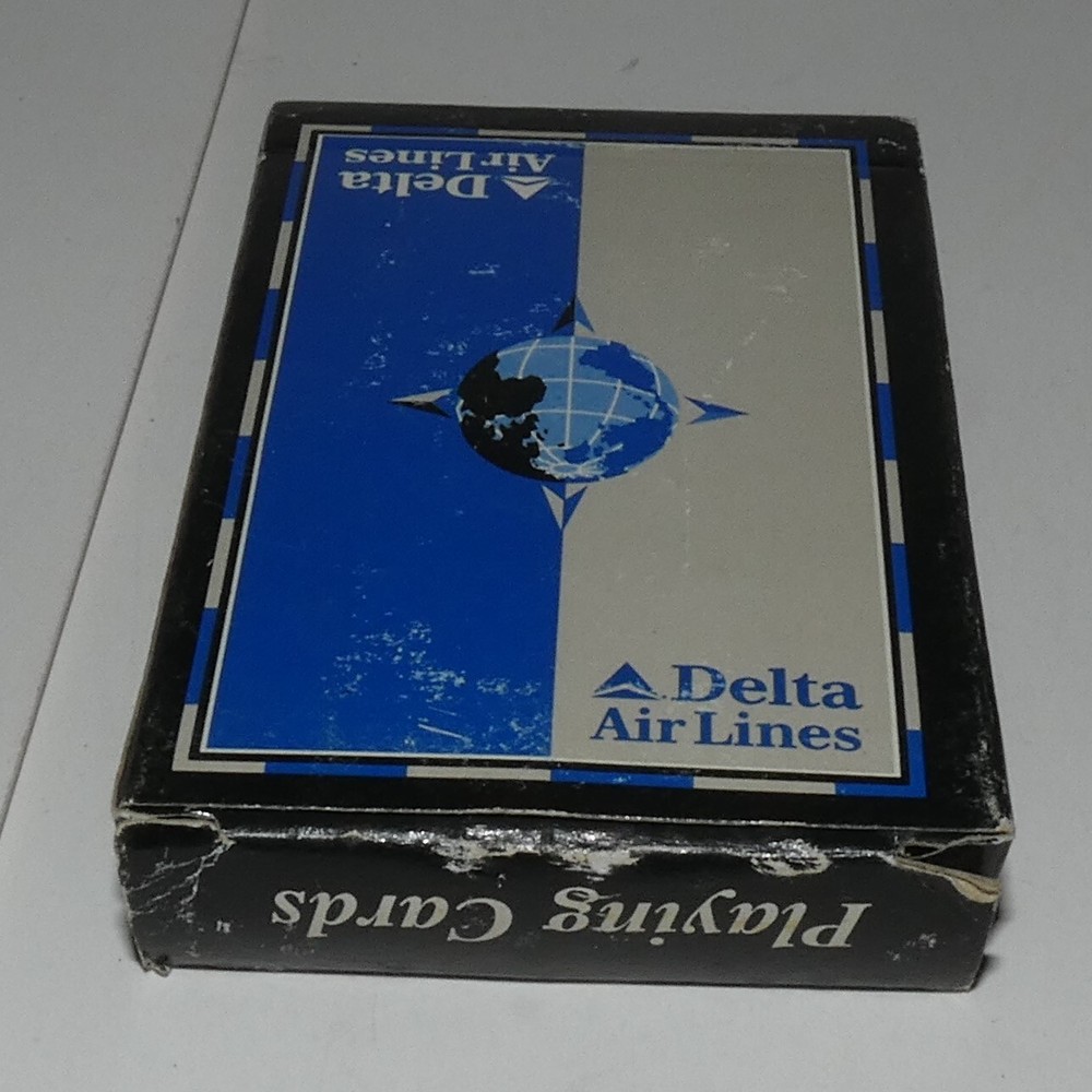 DELTA AIR LINES PLAYING CARDS SEALED BOX OPENED
