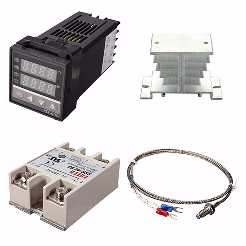 Digital 110-240V PID REX-C100 Temperature Controller + max.40A SSR W1L3 USA EOB