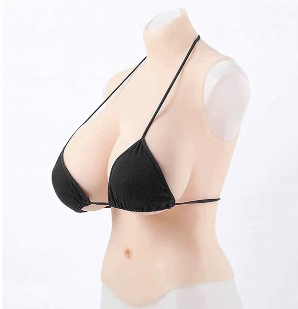 ALKANI Round Collar Artificial Realistic Silicone Breasts