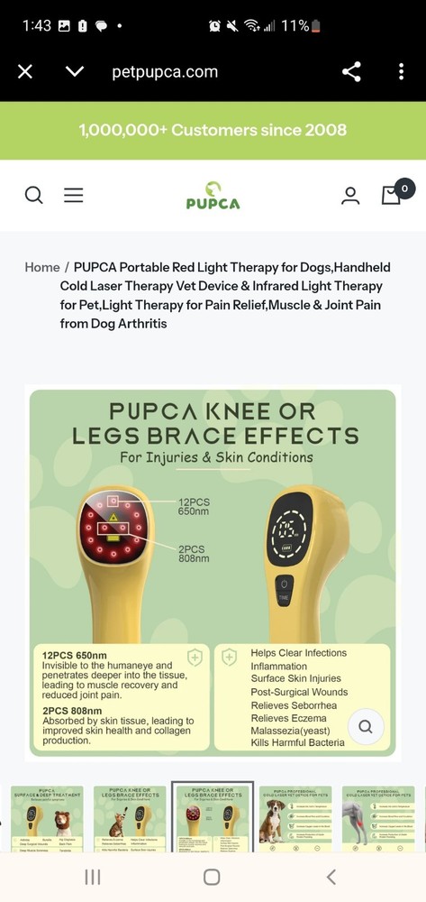 Pupca Light Therapy For Pets- BRAND NEW!!!