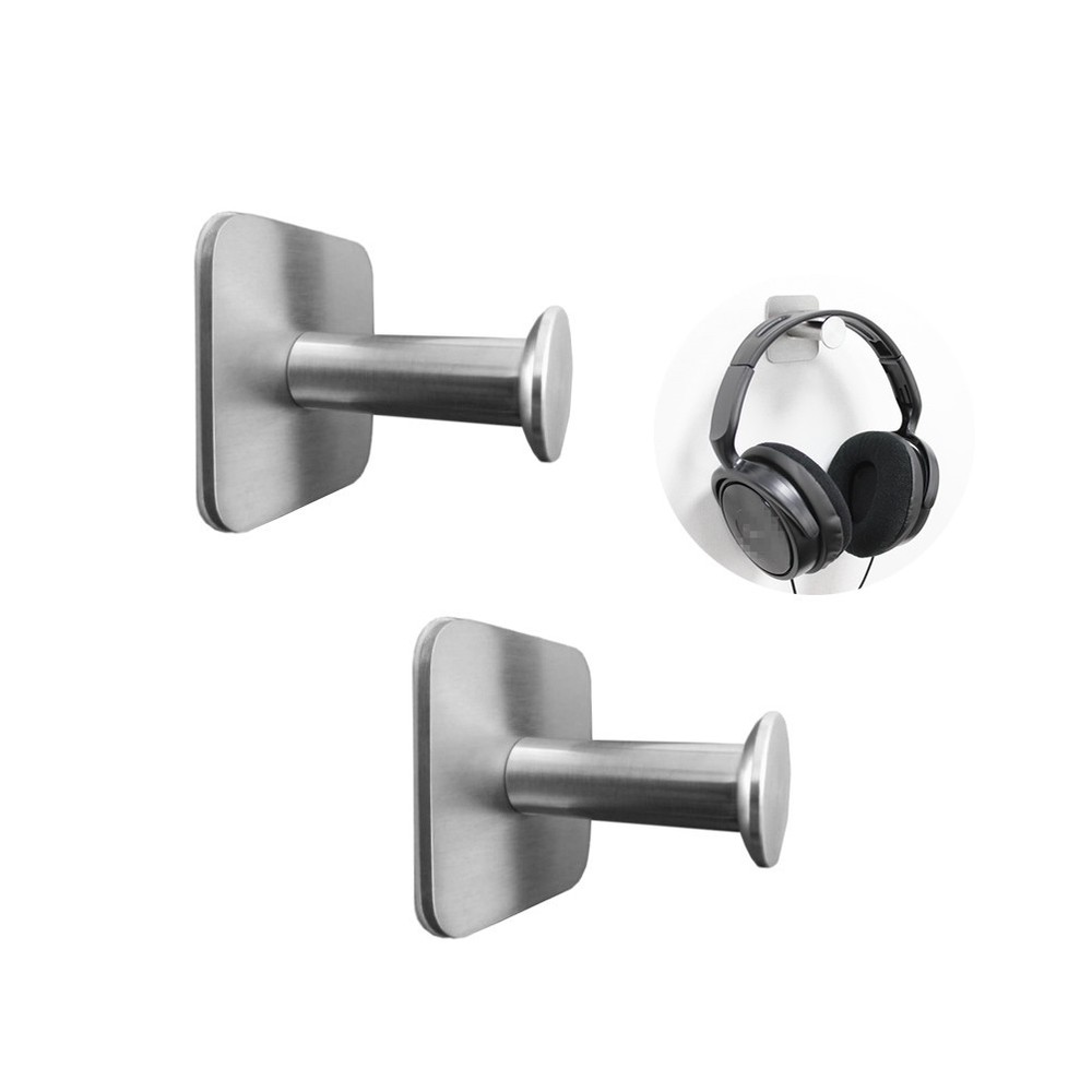 2 Pcs Sticky Hanging Hooks Extensible Headphone Stand Headset Hanger