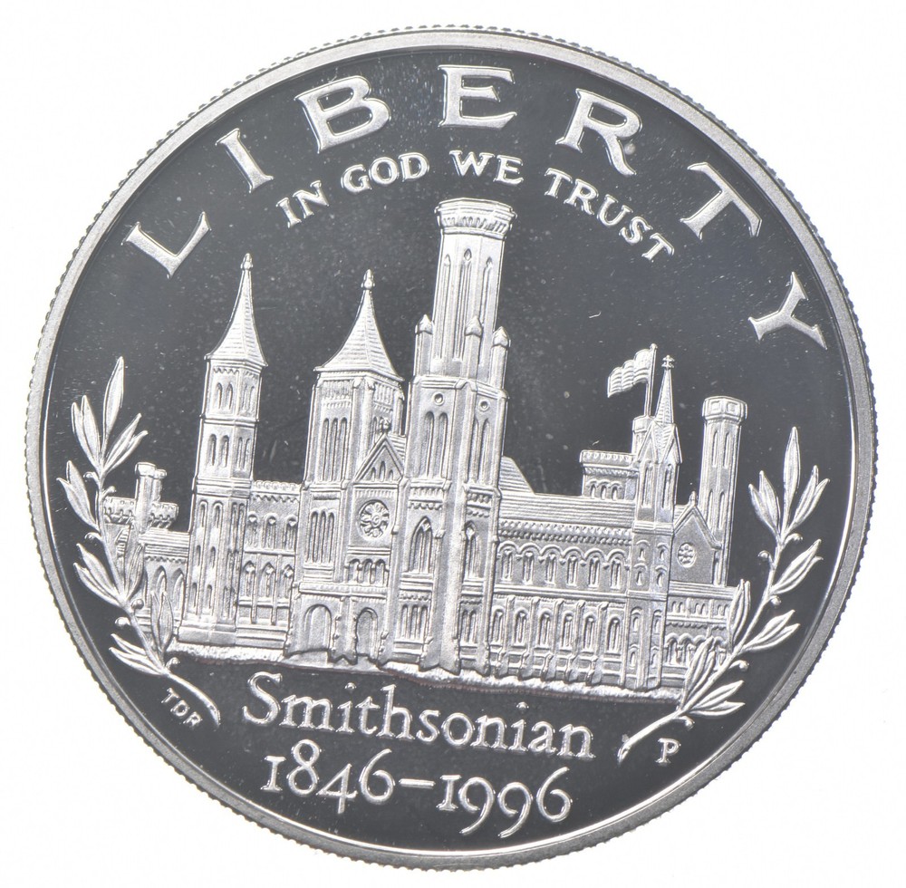 1996-P Proof Smithsonian Commemorative Silver Dollar $1