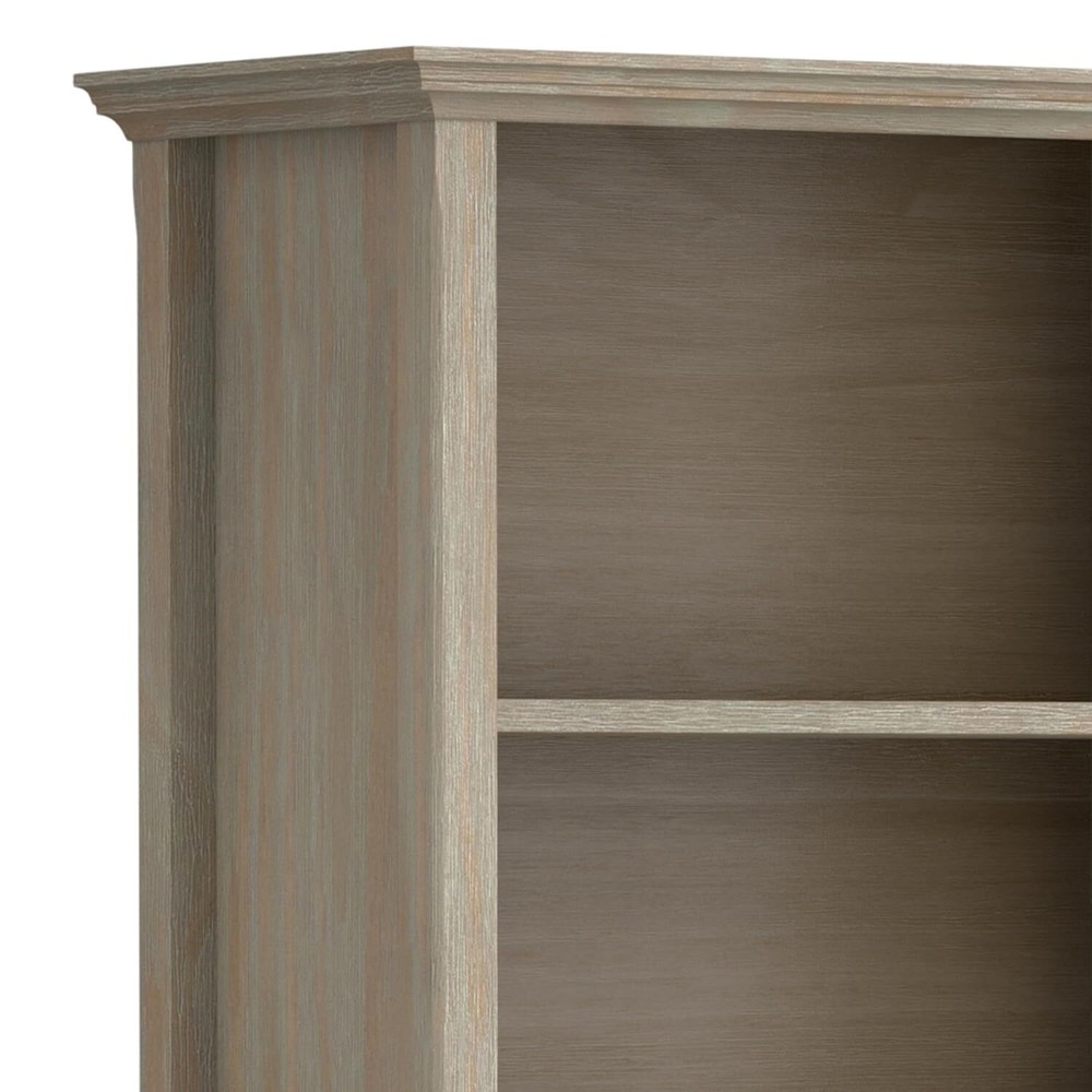 SIMPLIHOME Amherst SOLID WOOD 30 Inch Transitional 5 Shelf Bookcase in