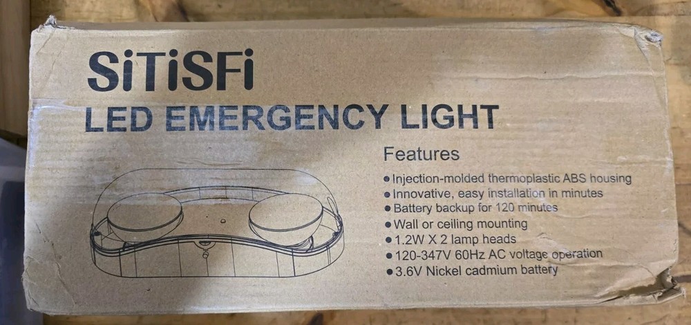 Led Emergency Lights with Battery Backup, Two Adjustable Lamp Heads Exit...