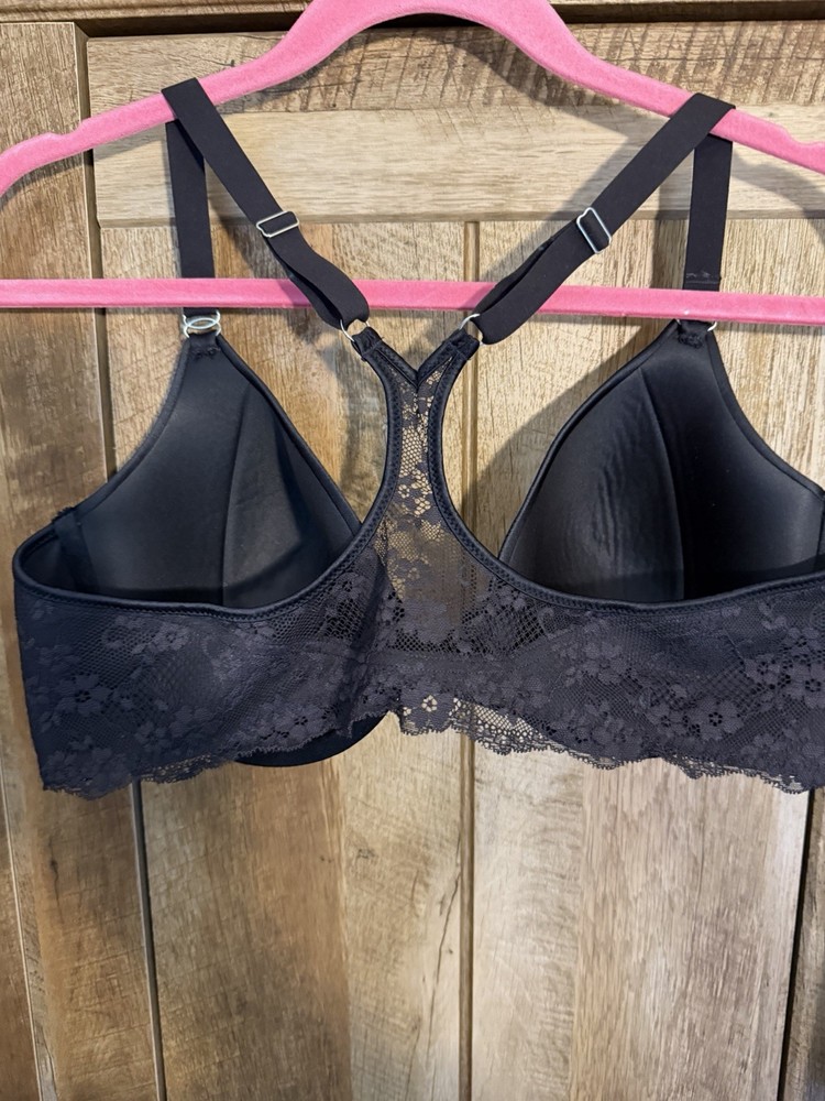 NWOT Maidenform Black Front Close Bra Size 40 C