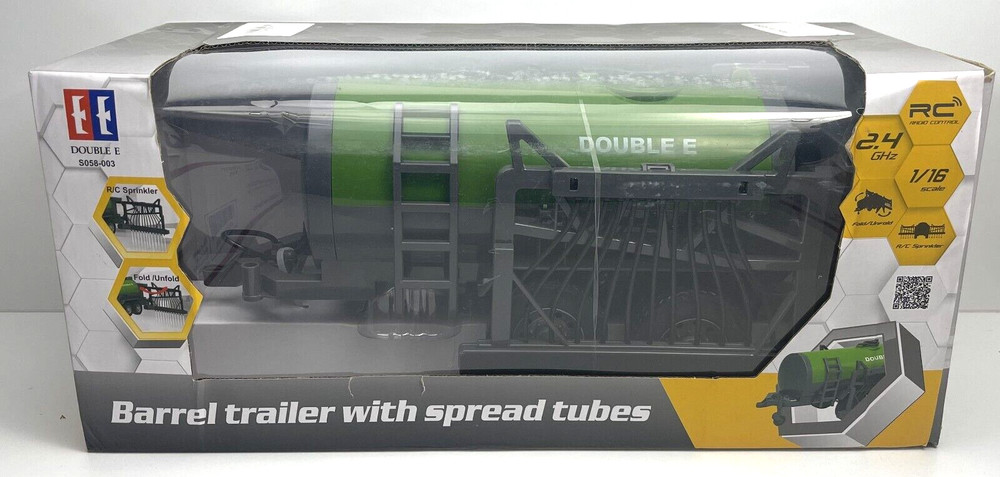Double E - Barrel Trailer With Spread Tubes - 1:16 Scale RC Enabled