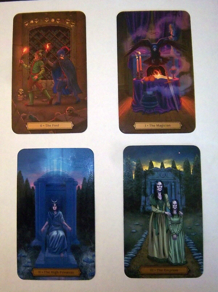 Authentic Edgar Allan Poe Tarot Deck & Book Kit Rose Wright [Allen] New