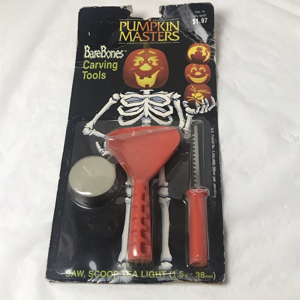 Pumpkin Masters Bare Bones Carving Kit 3pc Unused 2001 Halloween