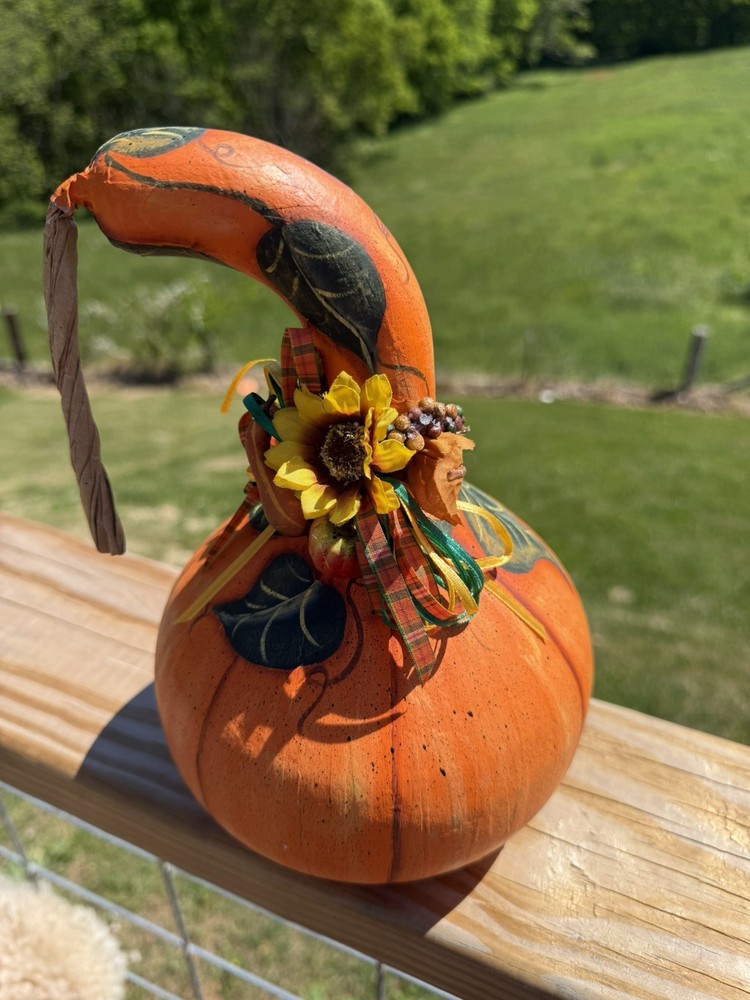 Pumpkin Gourd Hand Painted