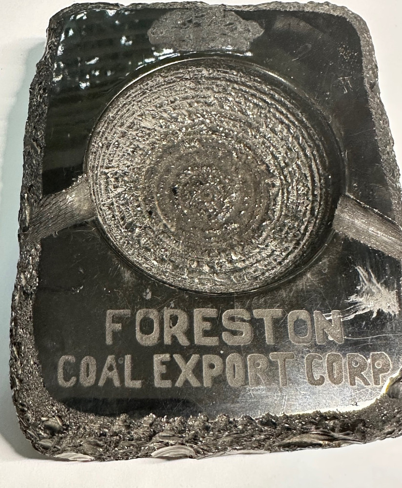 FORESTON Coal Export Corp Vintage Coal Ashtray Rare