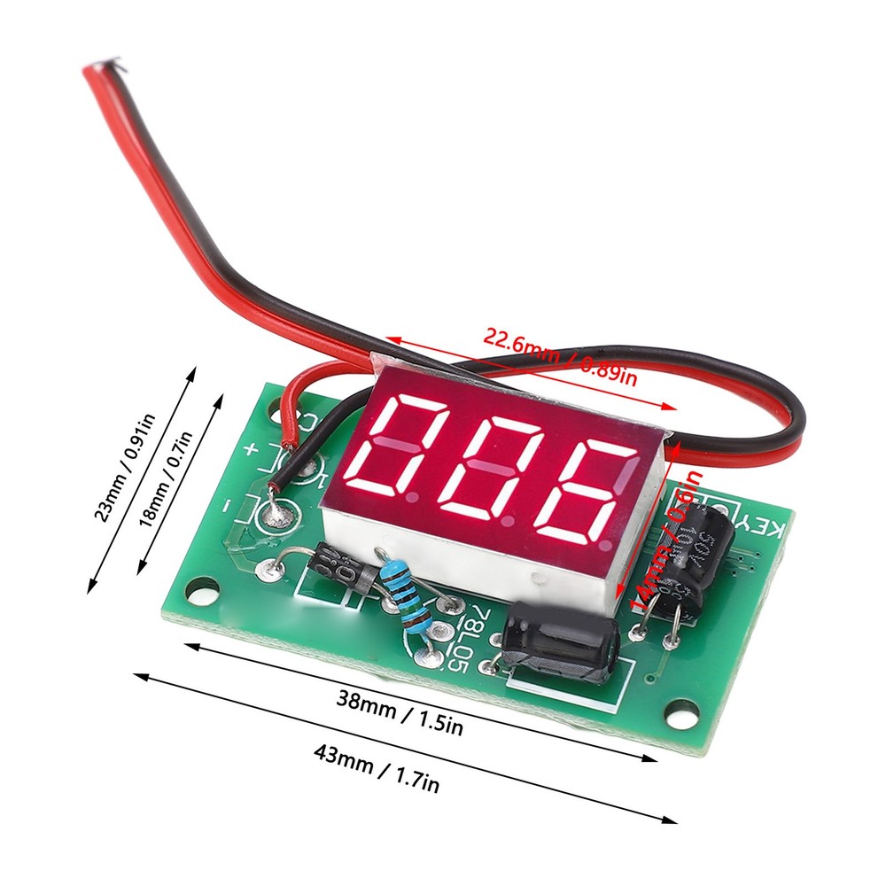 Trigger Counter Module 3 Digit Red Display Accumulator Module Tool(4-7V) Part