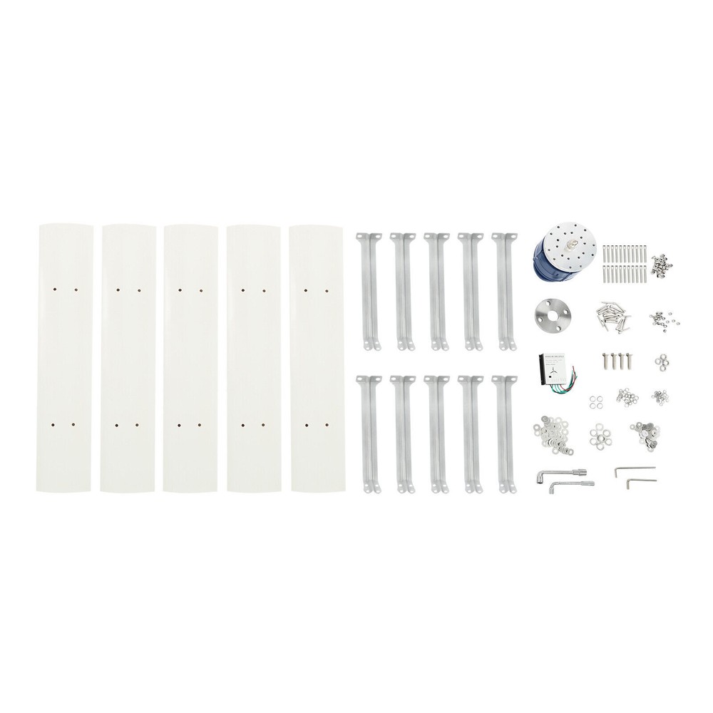 White Vertical Axis Wind Turbine Generator 5-blade Wind Turbine Generator 100W