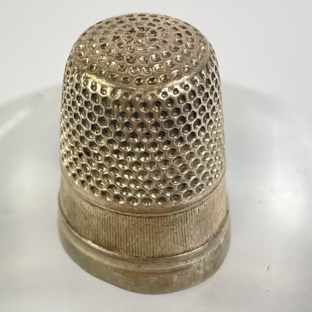 Antique Solid Silver Thimble Size 8 Probably Charles Horner C1910 2cm 4.1g