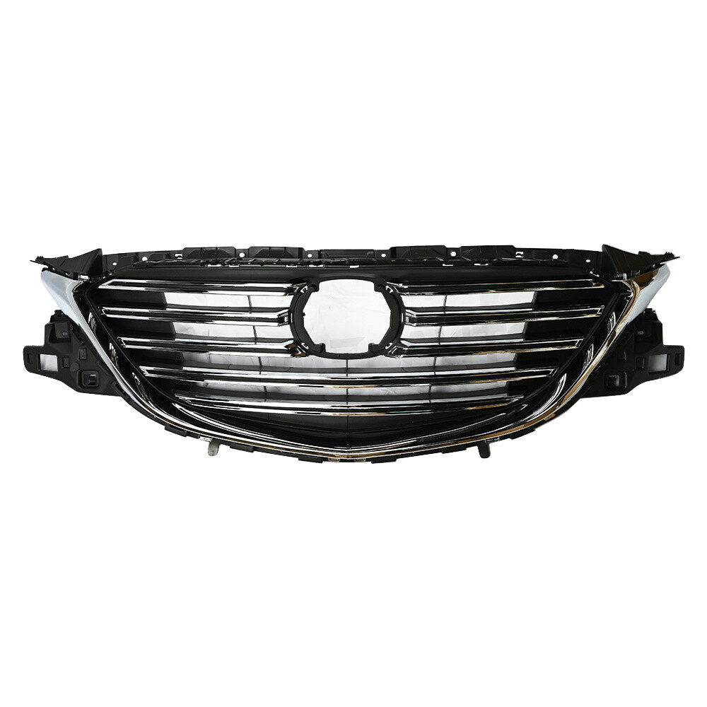 Plastic Black+Chrome TK49-50712 Front Upper Grille For 2016-2023 Mazda CX9