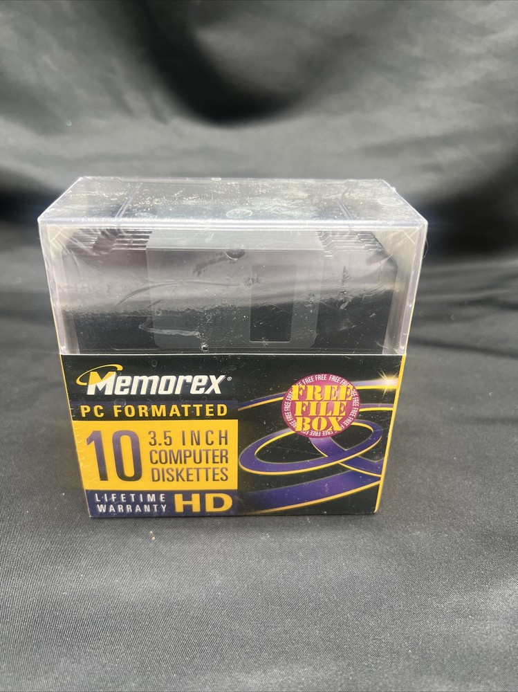 Memorex PC Formatted 3.5 Inch Computer Diskettes HD 10 Pack - New Never Opened