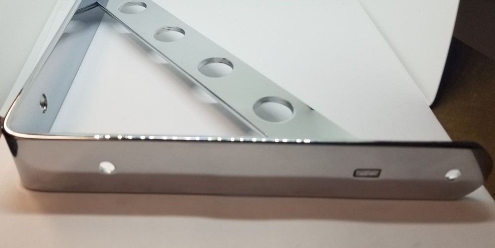 POLISHED CHROME Heavy Duty Shelf Support modern contemporary bracket clothes han