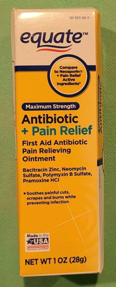 EQUATE ANTIBIOTIC + PAIN RELIEF MAXIMUM STRENGTH OINTMENT 1 OZ