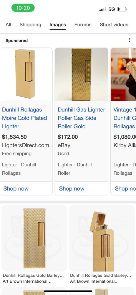 VINTAGE DUNHILL LIGHTER GOLD PLATED