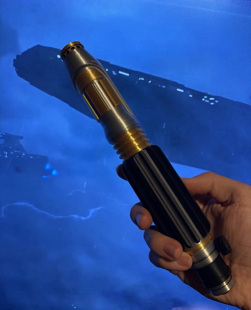 Mace Windu Lightsaber Replica 3D Printed